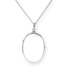 Large Sterling Silver Oval