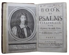 1691 SIMON PATRICK Christianity PARAPHRASE OF PSALMS Bible OLD TESTAMENT