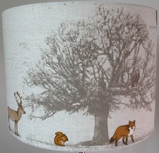 Lampshade Woodland Fox Stag Deer Rabbit Forest Wildlife Ceiling Table HANDMADE