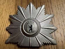 West German Police Helmet Badge Polizei Shield & Black Bear or Lion on ? OLC