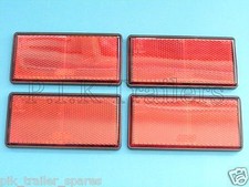 4 x RED Self Adhesive Stick On