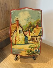 Vintage 1950’s Riley’s Toffee Village Scene Tin 14.5cm x 10cm x 3.3cm