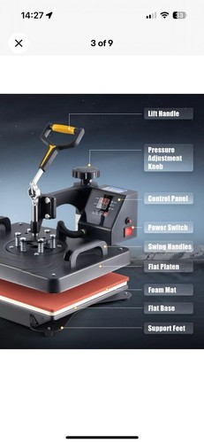Heat press machine swing away - press,