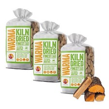 3 x Pack Warma Kiln Dried Hardwood Firewood Logs Fire Burner Large Pizza Oven