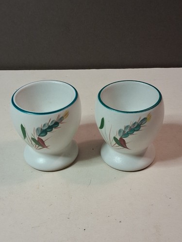 Denby green wheat egg cups - egg, x2