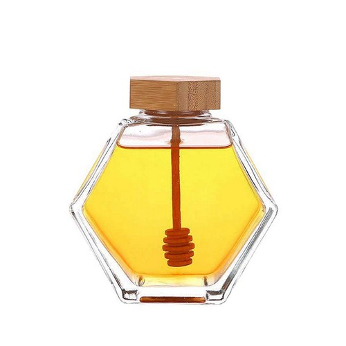 1pc hexagon glass honey - hexagon,