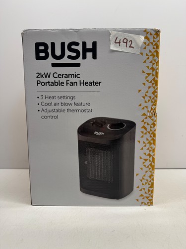 Bush 2kw ceramic fan - bush, heater