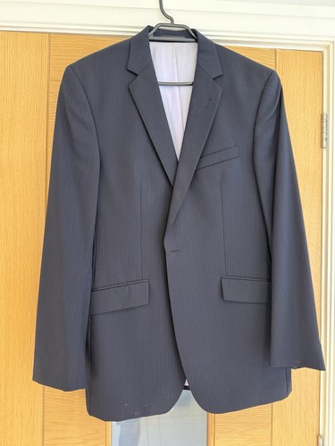 Men suit jacket navy - suit, blue