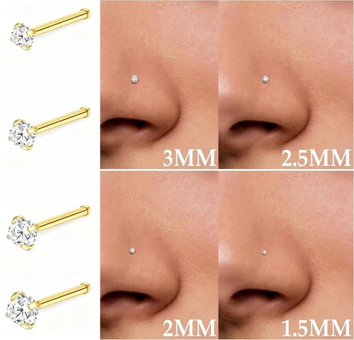 Pair nose stud pin - pair,