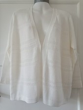 Ladies Cardigan White Size 14 NEW