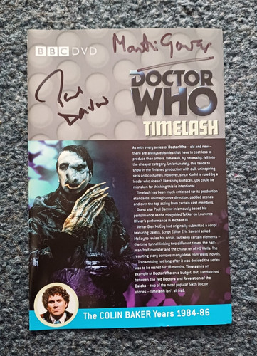 Doctor who timelash dvd insert - who,