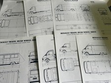 Renault Trafic & Master Original Car Van Sales Tech Info Brochure Sheets X 11