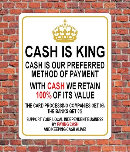Cash king sign notice - sign, ~