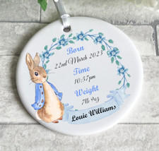 Personalised Newborn Baby Boy Girl Ceramic Gift Present Christening Keepsake