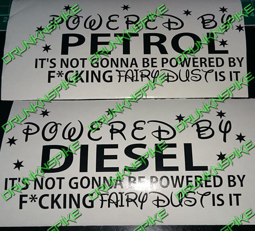 Powered petrol diesel - by, or