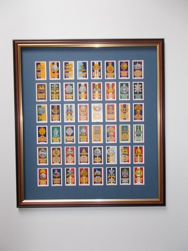 Cigarette cards framed - cigarette,