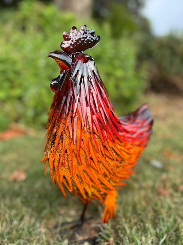 Decorative metal orange red - decorative,