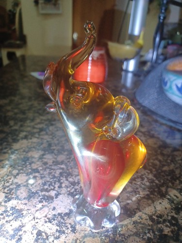 Vintage murano glass elephant - murano,
