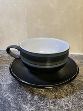 Denby jet Stripes Tea Cup And