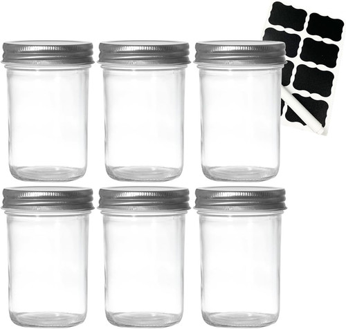Pack mason jars - 8, oz