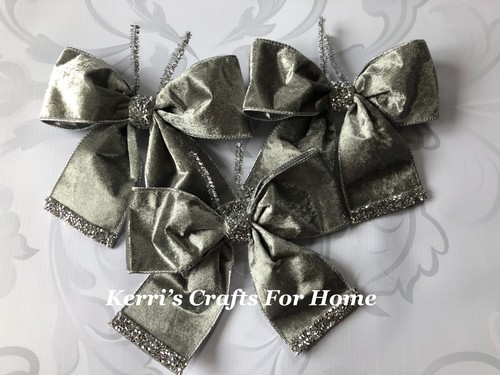 Silver velvet diamante - silver, set