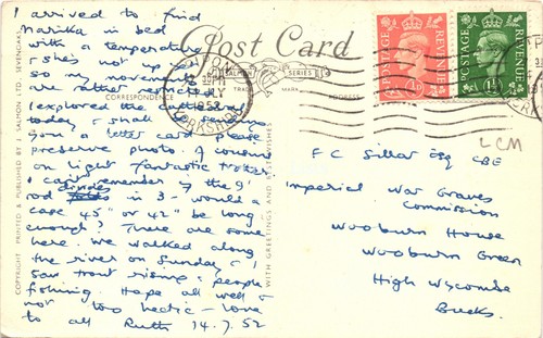 Postcard sillar c b e - f.c.,