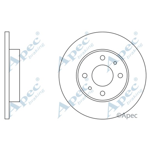 Brake discs solid for - 2x, fiat