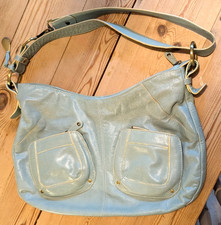 TULA Spearmint Aqua Green Large Crossbody Leather Shoulder Handbag