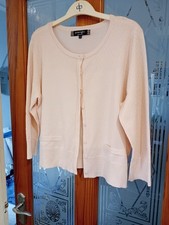 Pink Three Quarter Sleeves Cardigan By Principles Size 16