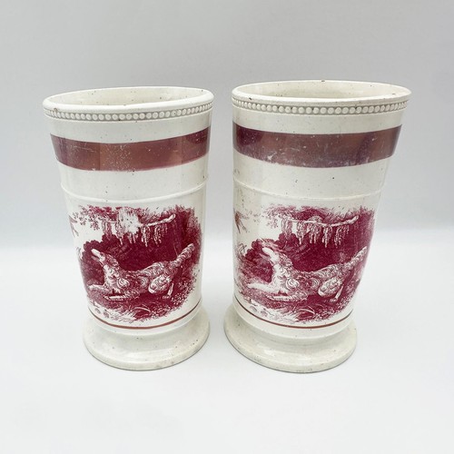 Pair staffordshire porcelain - pair,