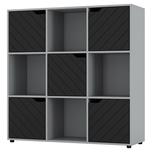 Wooden cube bookcase line door - wooden,
