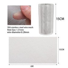 3/6M Stainless Steel Rat Mesh Rodent Proofing Woven Fine Wire Metal Netting Roll