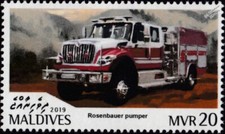 ROSENBAUER Pumper Fire Engine Truck Firefighting Stamp #137