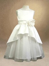 IVORY GIRLS FLOWER GIRLS DRESS BRIDESMAID DRESS WEDDING PARTY SIZE 2 4 6 8 10