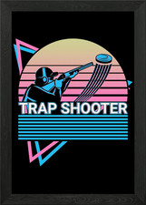 Trap Shooting Shooter Framed