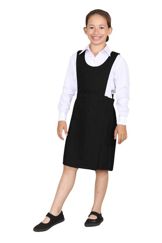 Girls bib pinafore - wrap, over