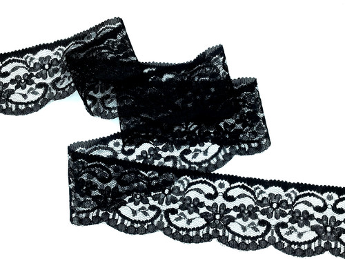 Dainty black floral - dainty,