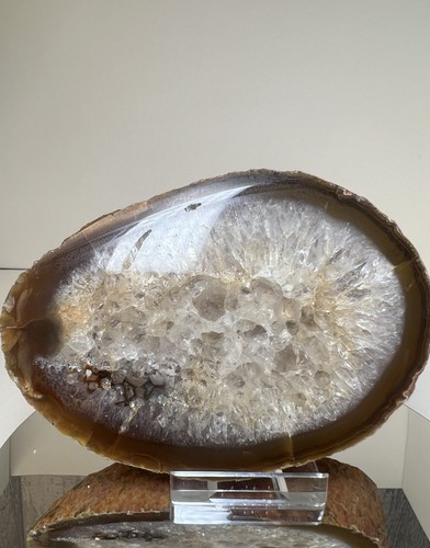 Natural agate slice coaster - natural,