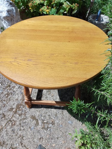 Vintage mid century round oak - vintage,