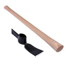 Pick Axe Mattock Grubbing Beech Wood Shaft Wooden HandleGarden Digging Tool 5lb