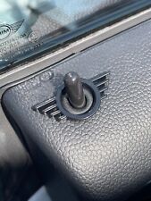 MINI Accessories 2x Black Satin Metal Door Pin Surround Badge Cooper R53 R56 F56