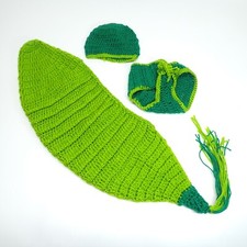 Crochet Green Pea Pod NewBorn