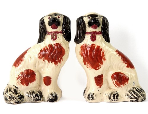 Antique pair staffordshire - antique,
