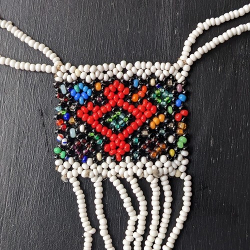 Vintage zulu glass bead - glass,