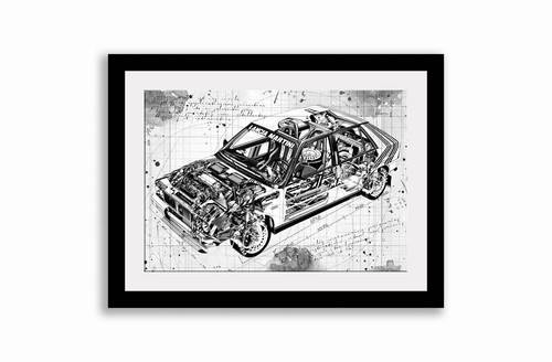 Line tech drawing - tech, delta