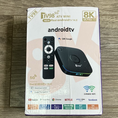 Tv98 atv mini android 8k - 5g,
