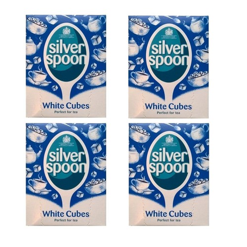 Silver spoon white sugar cubes - spoon,