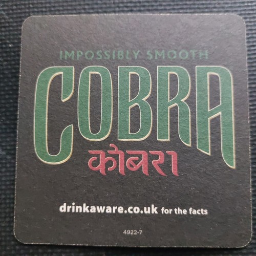 Cobra lager beer mat - lager, indian