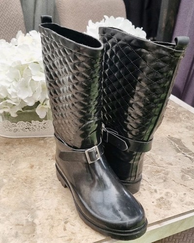 Black wellington boots size - wellington, 6