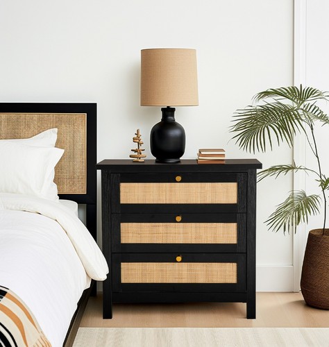 Chest drawers black - of,